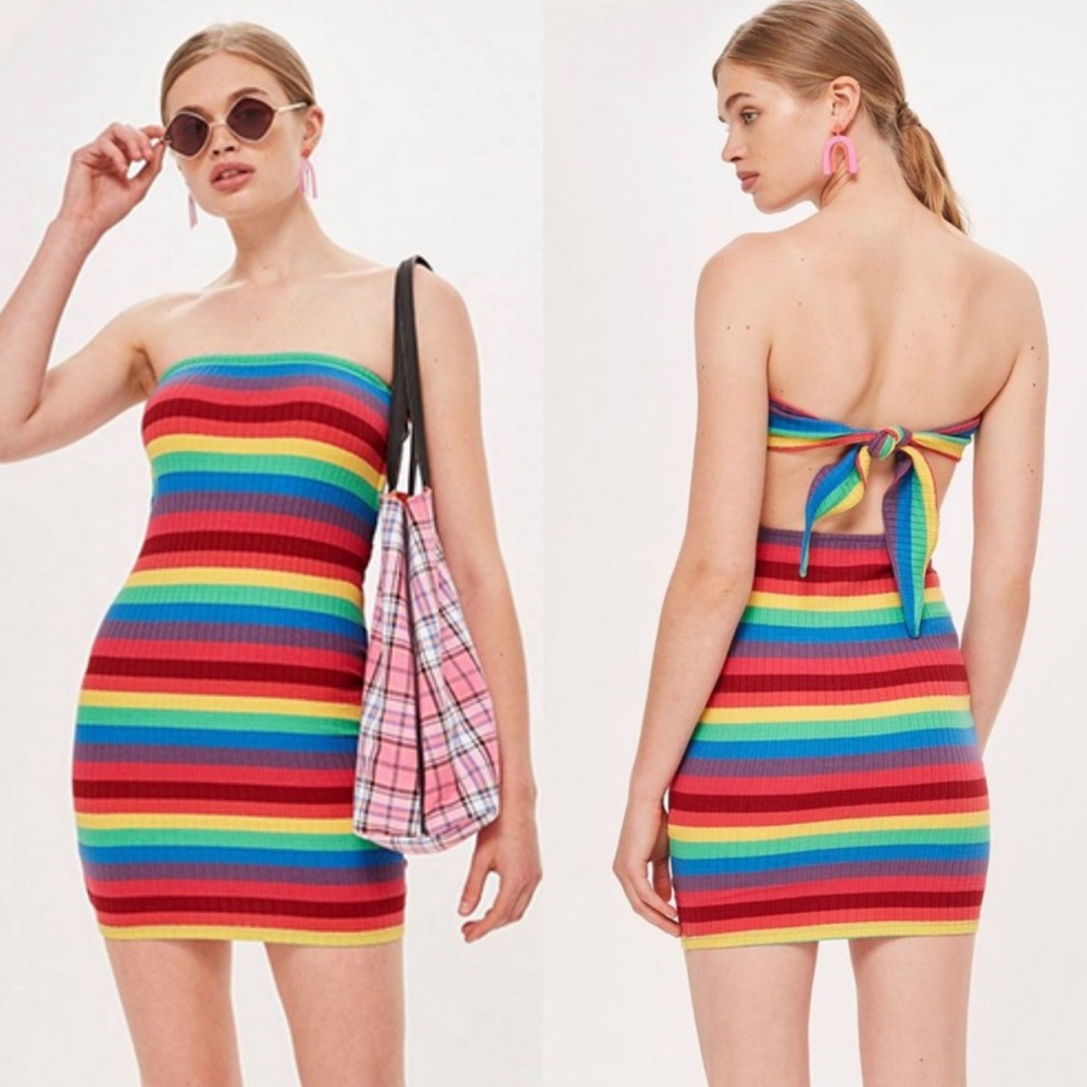 Topshop Bandeau Dress - Picture 6 of 13